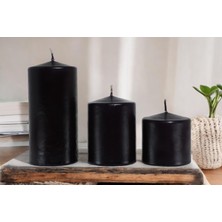 Mak Candle 3'lü Blok Mum Set Dekoratif ve Hediyelik