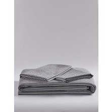 Line Striped Naturel Pamuk Çift Kişilik Nevresim Takımı