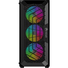 Zoko Chiko 4X12 cm Argb Fan Mesh Panel Temper Camlı Gaming Kasa