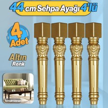 Badem10 Star Plastik Sehpa Ayağı 44 cm 4 Adet Altın Renk Orta Ayak Zigon Sehpa Mobilya Masa Ayakları Gold