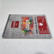 Bordo Sanat Bordosanat Cobain Linen Pad Keten Tuval Bezi Defteri A5 (364GR Gessolu) Akrilik Boyama ve Yağlıboya 10 Yaprak