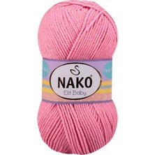 Nako 1 Adet Elite Baby El Örgü Ipi Tüylenmeyen Bebek Yünü Pembe 6837