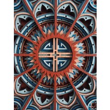 Wood-X Çok Katmanlı Ahşap Mandala Tablo, 3d El Yapımı Tablo, Aster ~ Büyük Ölçekli Sanat Eseri