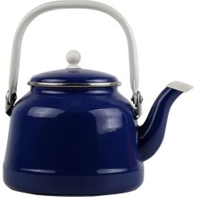 Alev Vintage Demlik - Emaye Çaydanlık Kettle - Lacivert - 2 Litre