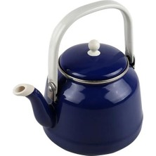 Alev Vintage Demlik - Emaye Çaydanlık Kettle - Lacivert - 2 Litre