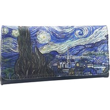 Perabags Tasarım Van Gogh Starry Night Baskılı Pratik Gizli Mıknatıslı Tütün Kabı