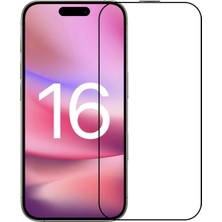 Lopard Apple iPhone 16 Pro Eks Kenarları Tam Kaplayan 3D Cam Ekran Koruyucu