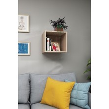 Dekormer Design Kitaplık Kare Duvar Rafı Cordoba