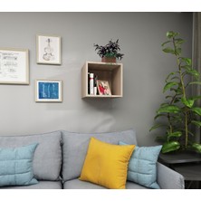 Dekormer Design Kitaplık Kare Duvar Rafı Cordoba