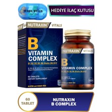 Nutraxin B Complex- (B1-B2-B3-B5-B6-B12) 60 Adet Vitamin Tablet