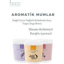 Vegan Aromaterapi Doğal Soya Mumu Neşelendirici Portakal Bergamot Limon Uçucu Yağları Kokusu 220gr