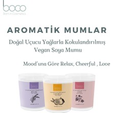 Vegan Aromaterapi Doğal Soya Mumu Uyku Relax Lavanta Ylang Ylang Paçuli Yağları Kokusu 220 gr