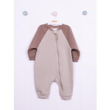 Kidaxi Reglan Kol Fermuarlı 3 Iplik Bebek  Tulumu