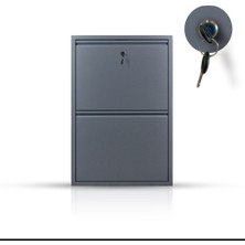 Ata 2 Lİ KİLİTLİ  ANTRASİT METAL AYAKKABILIK