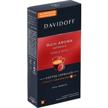 Davidoff Nespresso Uyumlu Kapsül Kahve Rich Espresso 2 x 10 Adet