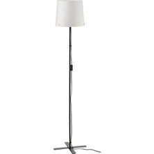 IKEA 1 Barlast 150 cm Lambader Yer Lambası Beyaz E27 Metal Tek Ayaklı