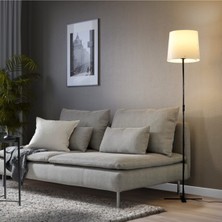 IKEA 1 Barlast 150 cm Lambader Yer Lambası Beyaz E27 Metal Tek Ayaklı