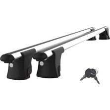 Cross Oto Aksesuarları BMW X5 F15/F48 (2013-2018) için Araç Üstü Portbagaj Taşıyıcı / Kilitlenebilir Tavan Barları 2li Set Gri