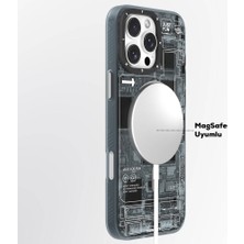 YoungKit Apple iPhone 16 Pro Max Uyumlu Kılıf Magsafe Şarj Özellikli Technology Serisi Kapak Gri