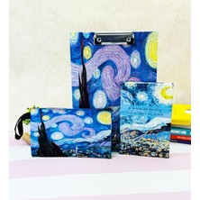 Giftmoda Van Gogh Yıldızlı Gece Tasarımlı Kırtasiye Seti