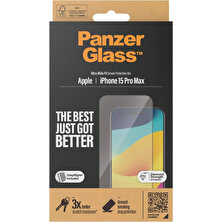 Panzerglass Apple iPhone 15 Pro Max Uwf Wa Şeffaf Cam Ekran Koruyucu