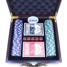 Ahşap Çantalı 100 Chipli Poker Oyun Seti