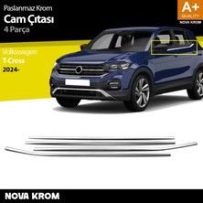 Nova Krom Vw T-Cross Krom Cam Çıtası 4 Prç 2023 Üzeri