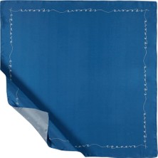 Ipekevi Twill Ipek Eşarp - Signature - Indigo