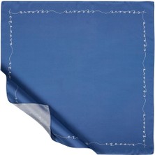 Ipekevi Twill Ipek Eşarp - Signature - Kot Mavisi