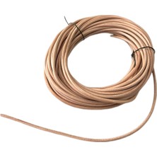 Ln Leather Gerçek Deri Yuvarlak Deri Sırım 20 Metre Naturel 5 Mm