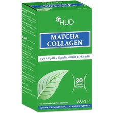 Hud Matcha Kolajen (Tip I ve Tip Iıı) ve Yeşil Çay Ekstresi 300 G (30 Günlük Porsiyon)