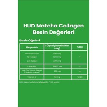 Hud Matcha Kolajen (Tip I ve Tip Iıı) ve Yeşil Çay Ekstresi 300 G (30 Günlük Porsiyon)