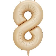 Kidspartim 8 Rakam Karamel Folyo Balon 40 Inç 100 cm