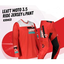 Leatt Moto 3.5 Rıde Kırmızı Jersey Pantolon Takım