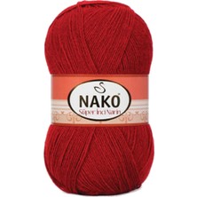 Nako 1 Adet Süper Inci El Örgü Ipi 100 gr Koyu Kırmızı 1175