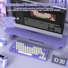 Ajazz AK680 Kablolu %65 Boy Mekanik Oyuncu Klavyesi-Rainbow Aydınlatma Hot-Swap
