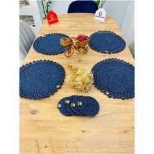 My Doğa Store Jüt Hasır Amerikan Servis Supla Ve Bardak Altı 8 Parça