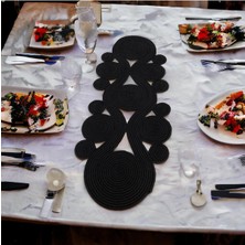 My Doğa Store Jüt, Hasır,sarmal Model, Dekoratif Masa Örtüsü, Runner 40X110 Cm, Sehpa Örtüsü, Bohem Tarzı