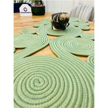 My Doğa Store Jüt, Hasır,sarmal Model, Dekoratif Masa Örtüsü, Runner 40X110 Cm, Sehpa Örtüsü, Bohem Tarzı