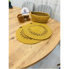 My Doğa Store Jüt Hasır Amerikan Servis Supla ve Sepet 3 Parça