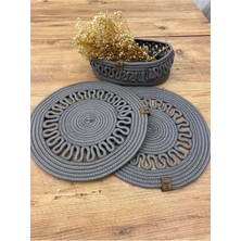 My Doğa Store Jüt Hasır Amerikan Servis Supla ve Sepet 3 Parça