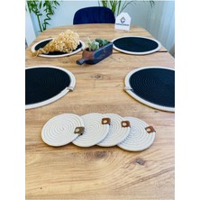 My Doğa Store Jüt Hasır Amerikan Servis Supla ve Bardak Altı 8 Parça