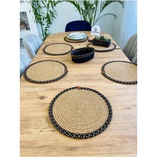 My Doğa Store Jüt Hasır Amerikan Servis Supla ve Sepet 7 Parça