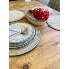 My Doğa Store Jüt Hasır Amerikan Servis Supla Ve Sepet 5 Parça