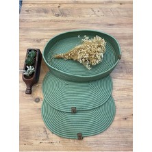 My Doğa Store Jüt Hasır Amerikan Servis Oval Supla ve Sepet 3 Lü