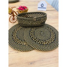 My Doğa Store Jüt Hasır Amerikan Servis Supla ve Sepet 3 Parça