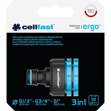 Cellfast Ergo™ Dişi Dişli Musluk Bağlantı Aparatı G1/2"(21MM) - G3/4"(26,5mm) - 1"(33,3mm)