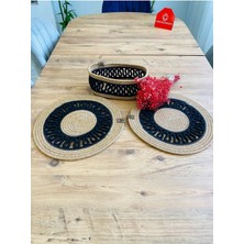 My Doğa Store Jüt Hasır Amerikan Servis Supla ve Sepet 3 Parça