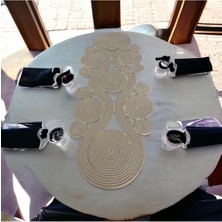 My Doğa Store Jüt, Hasır,sarmal Model, Dekoratif Masa Örtüsü, Runner 40X110 Cm, Sehpa Örtüsü, Bohem Tarzı