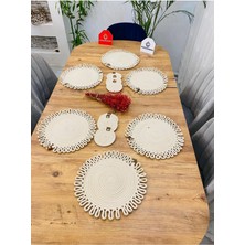 My Doğa Store Jüt Hasır Amerikan Servis Supla ve Bardak Altı 12 Parça